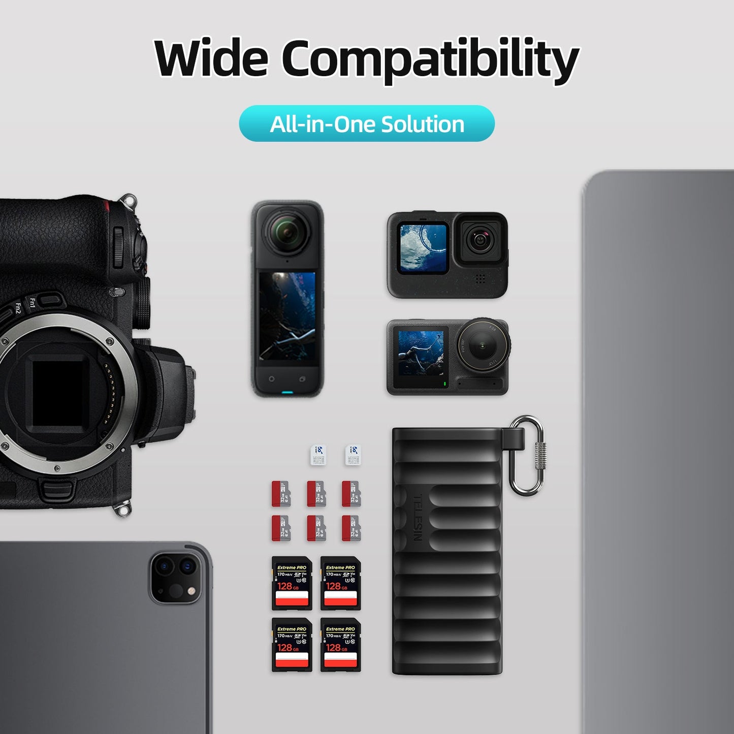 Telesin High-Speed SD Card Read Multifunctional card reader