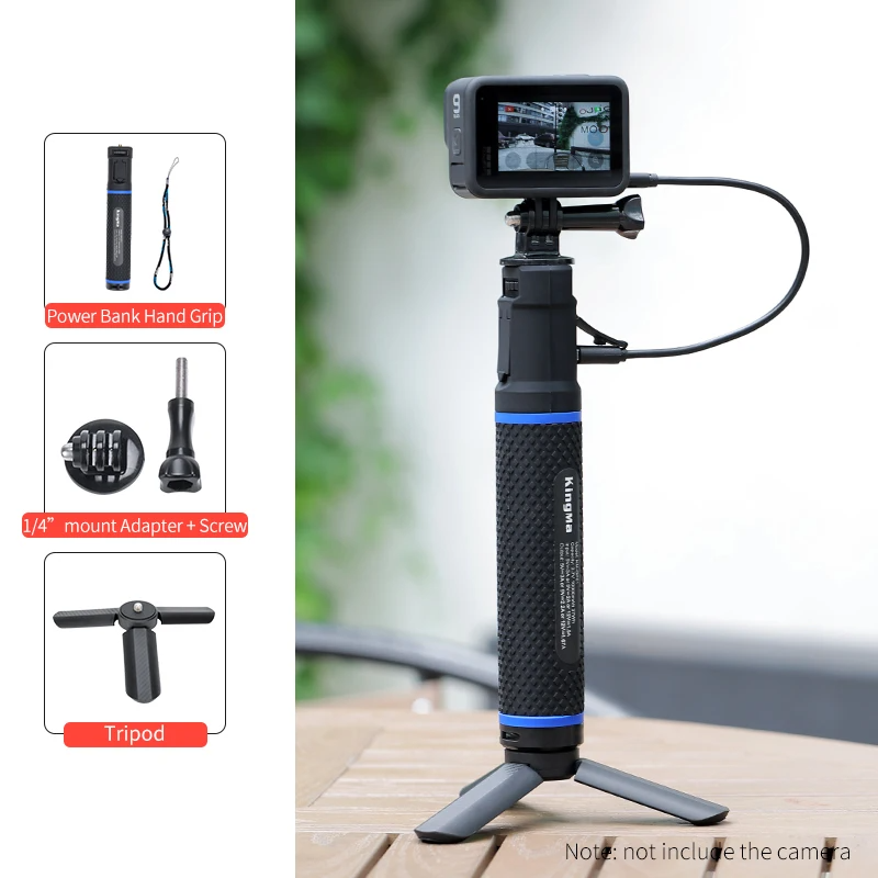 KingMa 10000mAh Power Bank Battery handle Grip Selfie Stick for Cameras, GoPro, Mobile Phone