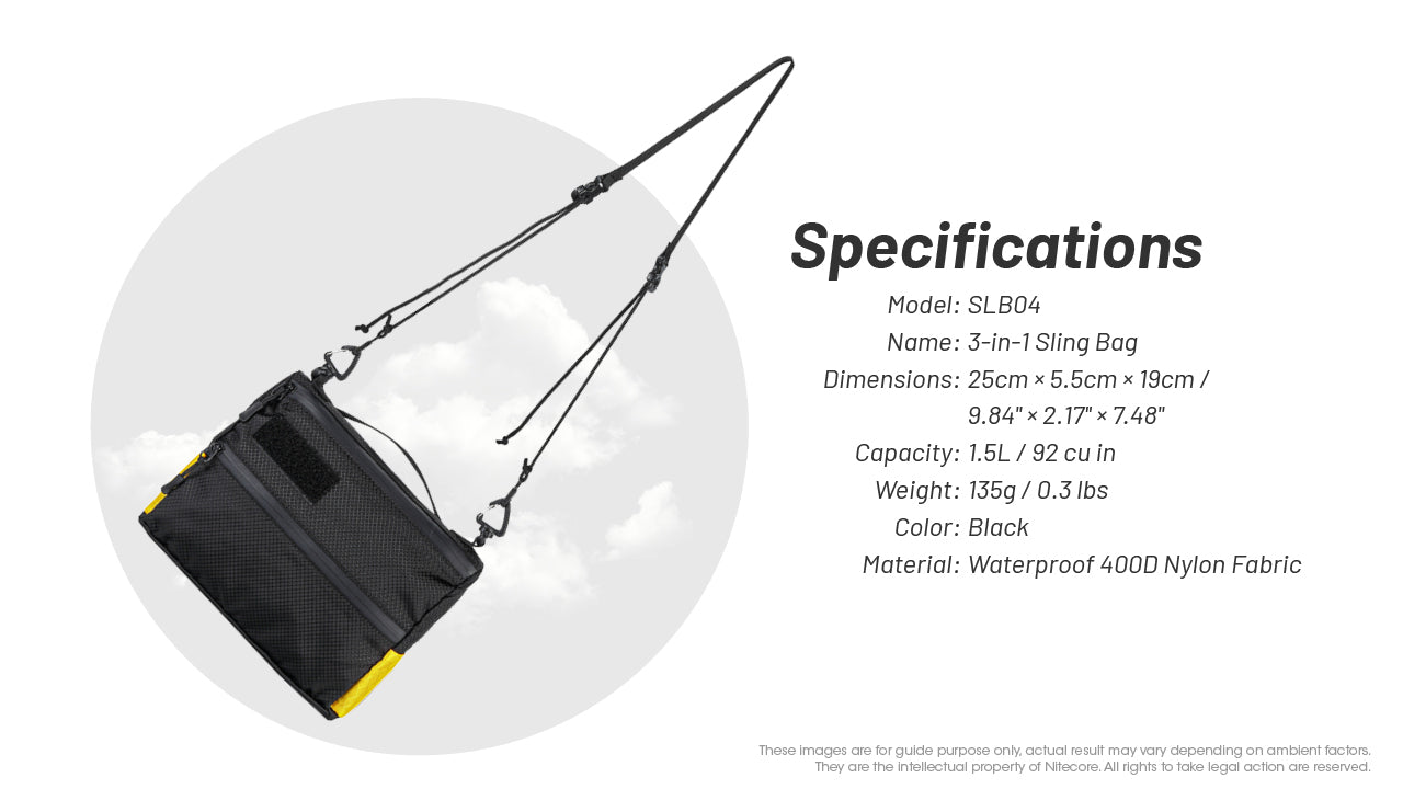 Nitecore SLB04 Sling Bag Chest Bag Crossbody Shoulder Bag