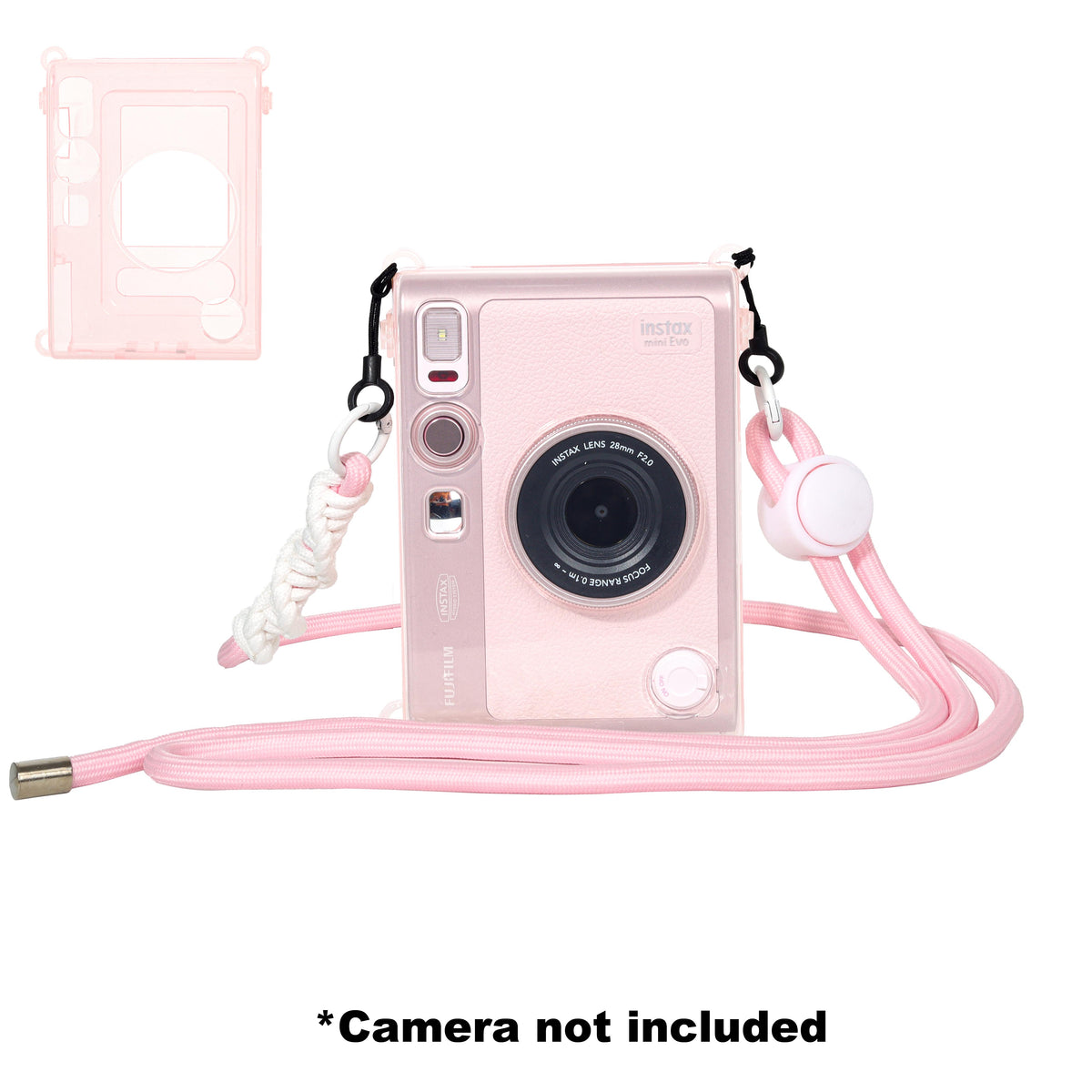 Instax Mini Evo Pink Clear Case For Fujifilm Instax Mini Evo