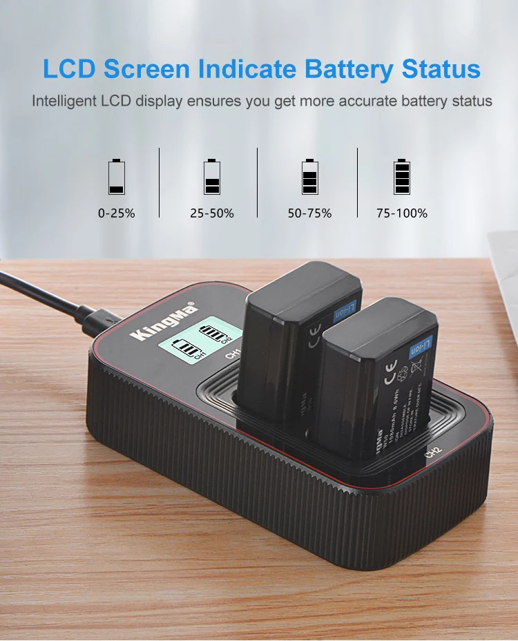 KingMa Sony NP FW50 Rechargeable Battery LCD Dual Charger