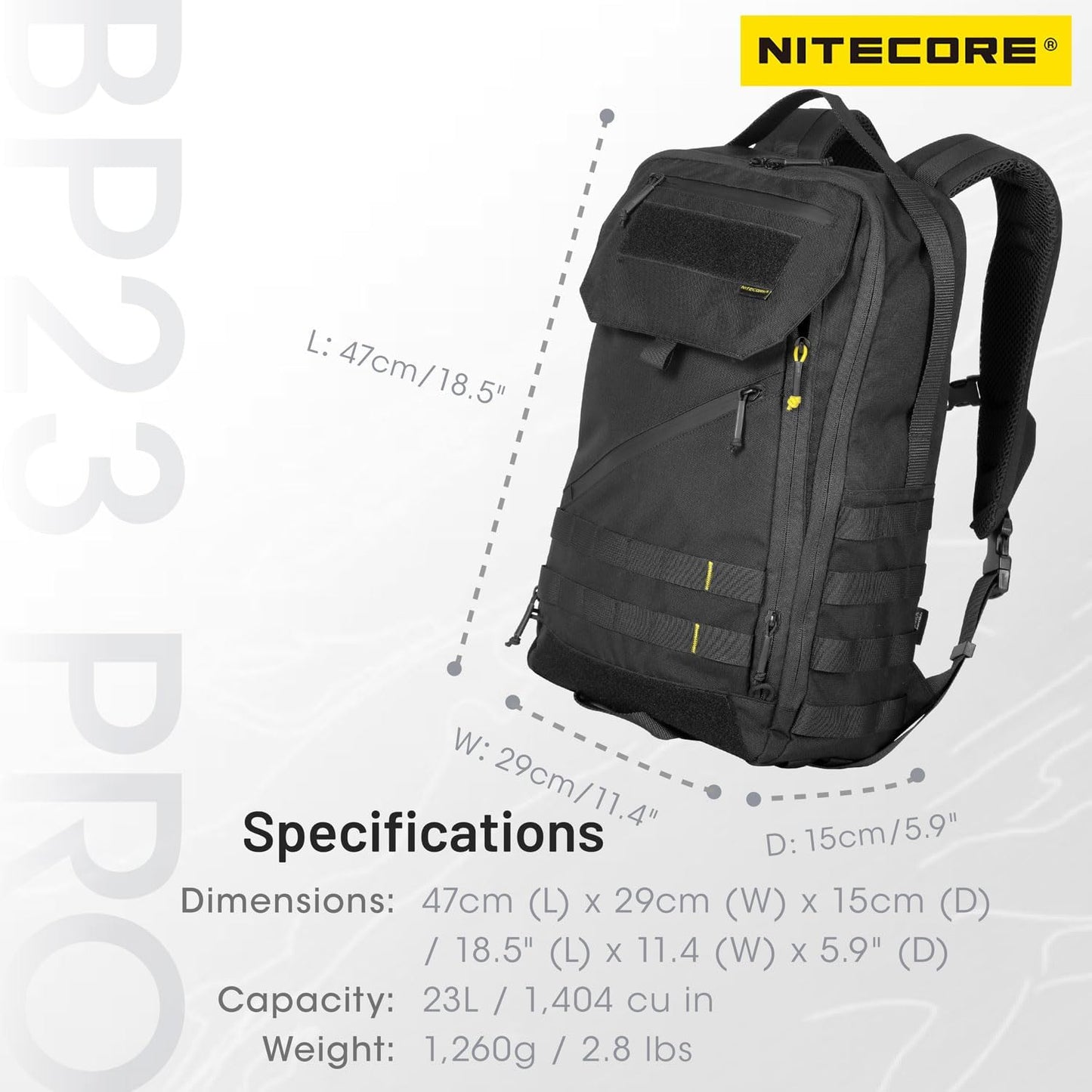 Nitecore BP23 PRO Backpack - 23L Capacity