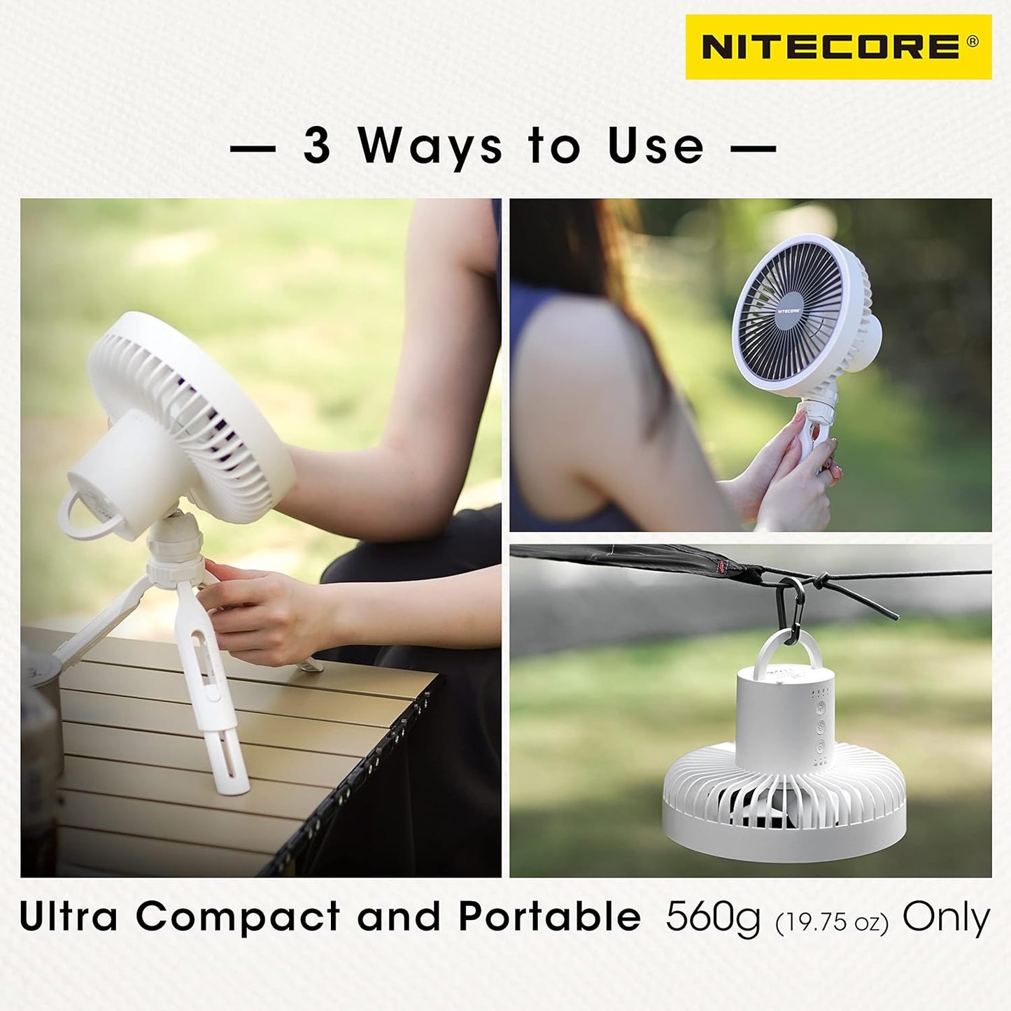 Nitecore NEF10 Wireless LED FAN Powerbank (10,000mAh)