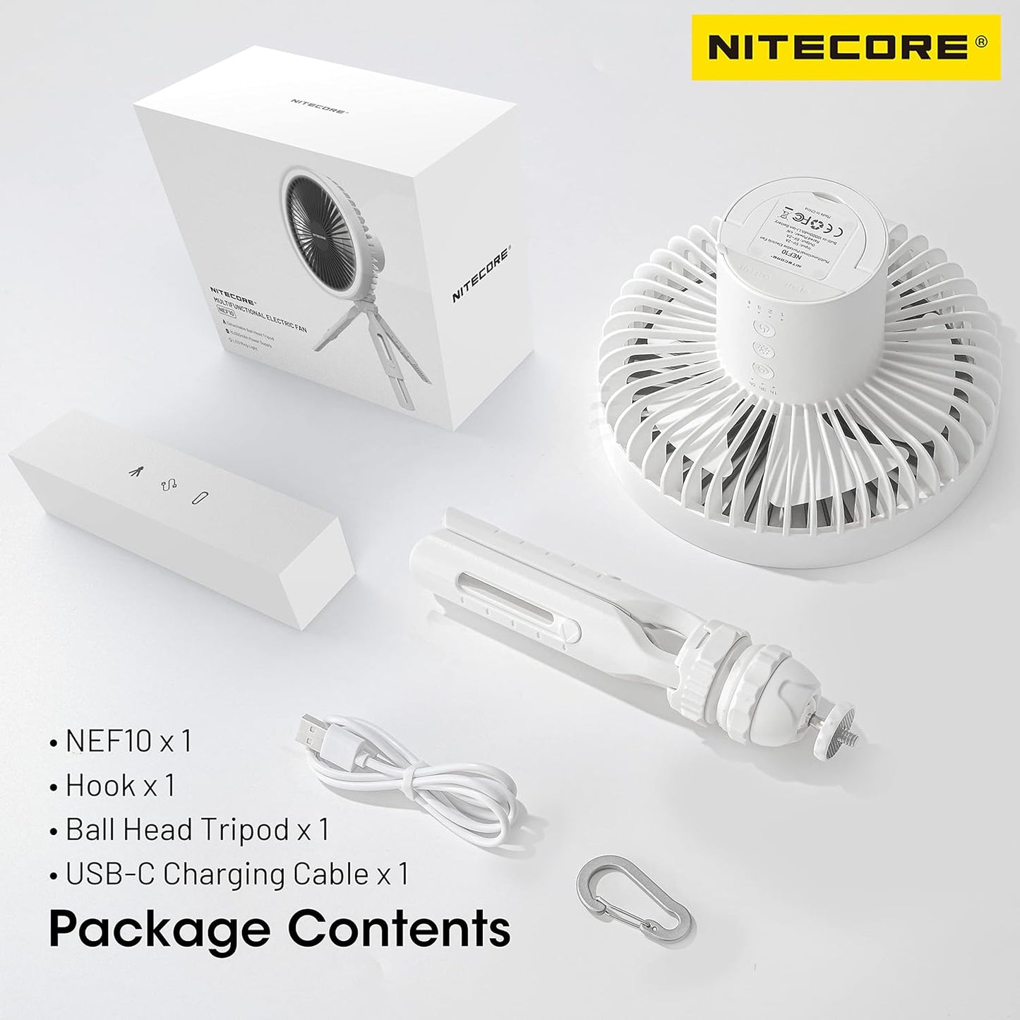 Nitecore NEF10 Wireless LED FAN Powerbank (10,000mAh)