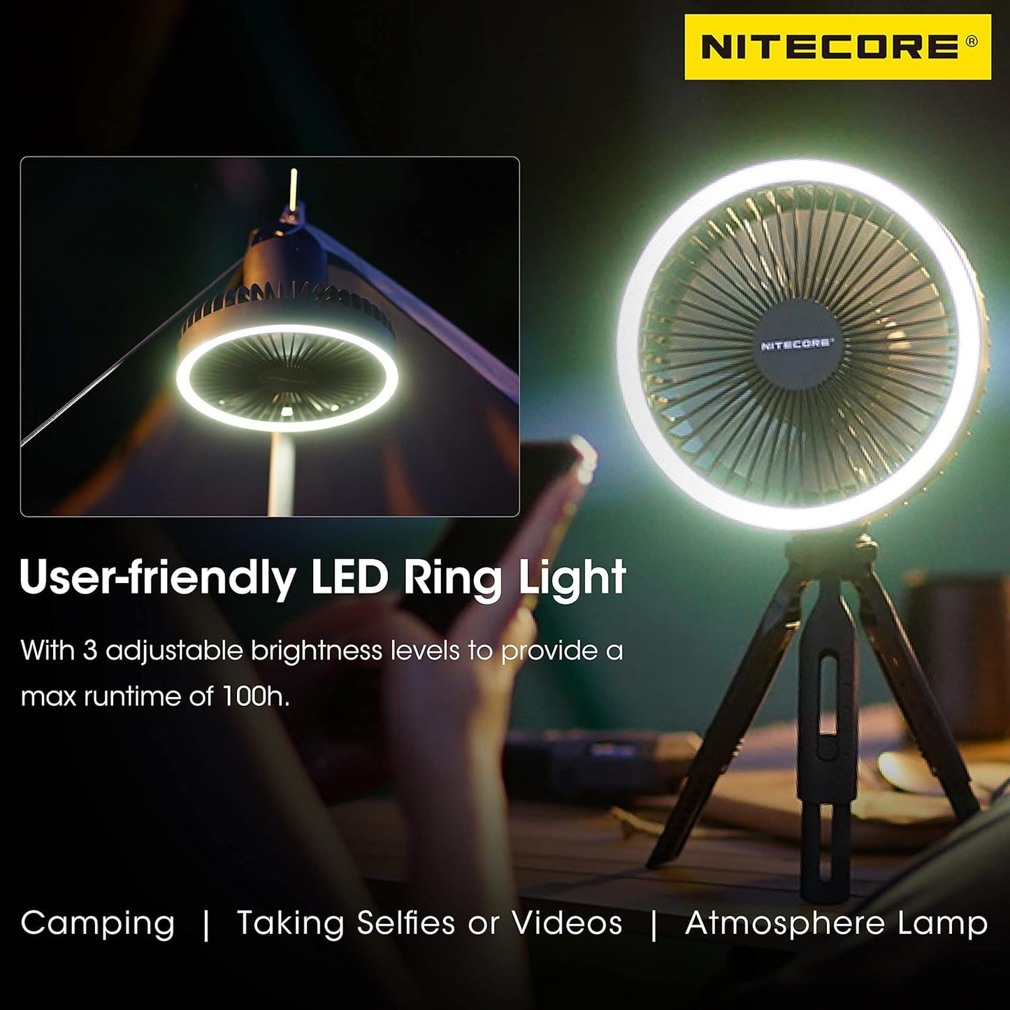 Nitecore NEF10 Wireless LED FAN Powerbank (10,000mAh)