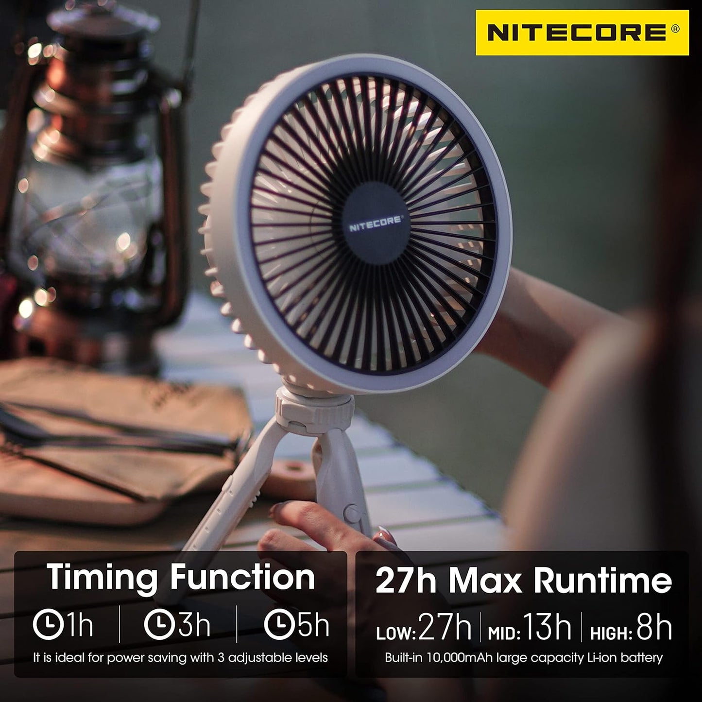 Nitecore NEF10 Wireless LED FAN Powerbank (10,000mAh)