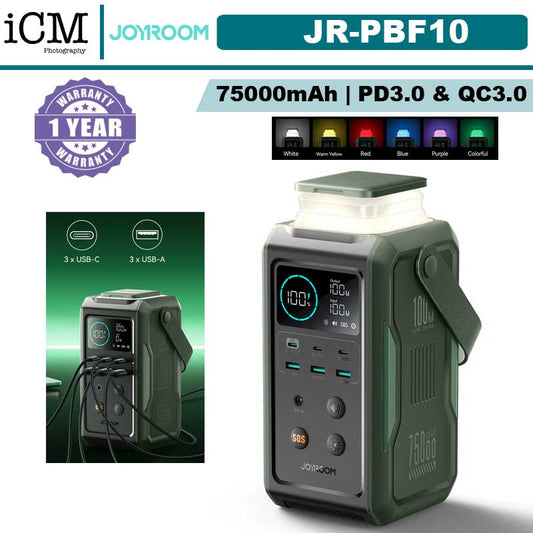 JOYROOM 100W Power Bank 75000mAh outdoor generator With Retractable Light