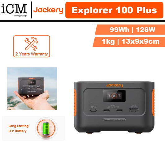Jackery Explorer 100 Plus Portable Power Station - 9Wh LIFEPO4