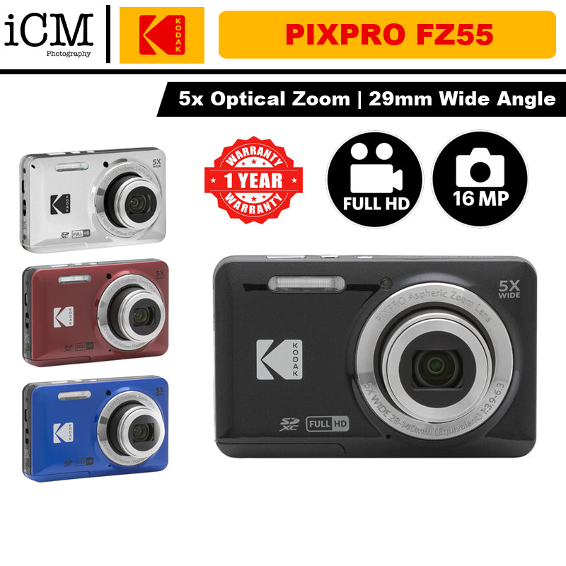 Kodak PIXPRO FZ55 Digital Compact Camera – ICM Photo Pte Ltd