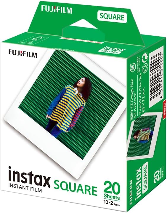Fujifilm Instax Square Plain White Instant Film - 20 sheets