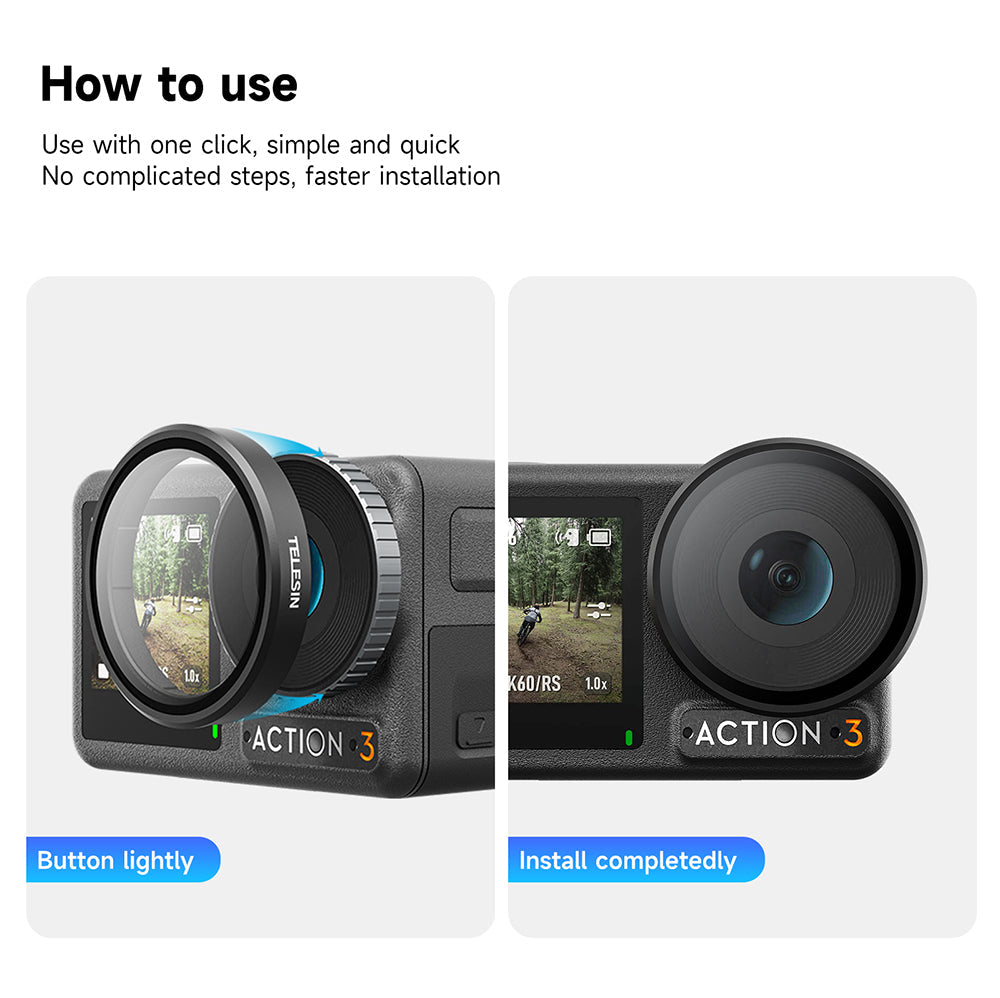 TELESIN DJI Osmo Action 5 4 3 CPL + ND8/16/32 Filter Set