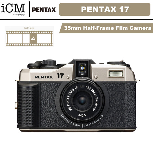 Pentax 17 Film Camera - Classic 35mm Half Frame Point & Shoot Film Camera