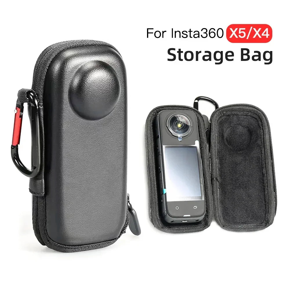 Insta360 X5 X4 PU Portable Camera Case Mini Storage Bag