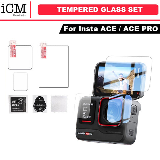 Tempered Glass For Insta360 Ace/ Ace Pro Camera Lens & Screen Protector