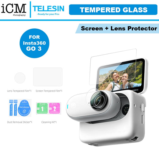 TELESIN Insta360 GO 3 Tempered Glass screen lens protector