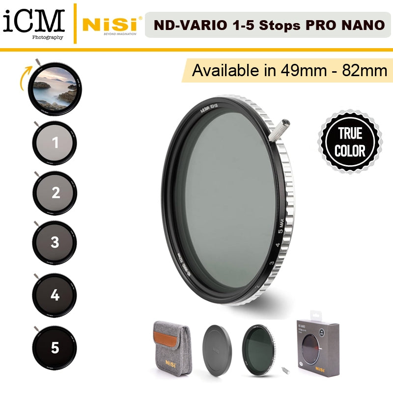NiSi True Color ND-VARIO Pro Nano 1-5stops Variable ND – ICM Photo