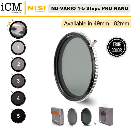 NiSi True Color ND-VARIO Pro Nano 1-5stops Variable ND