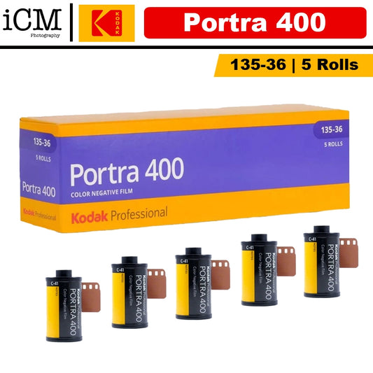 Kodak Portra 400 Professional 135 35mm Color Negative Film - 5 Rolls