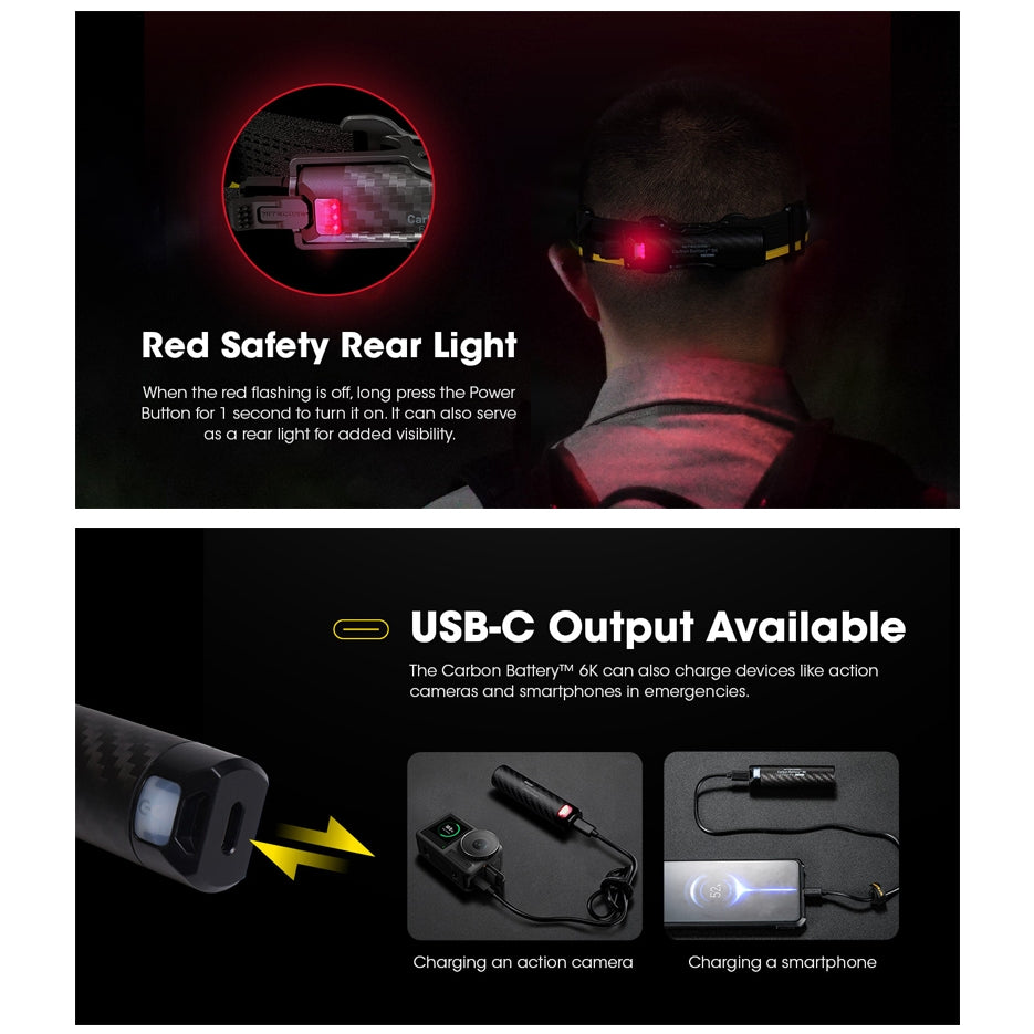 Nitecore Carbon Battery 6K USB-C 6000mAh Power Bank