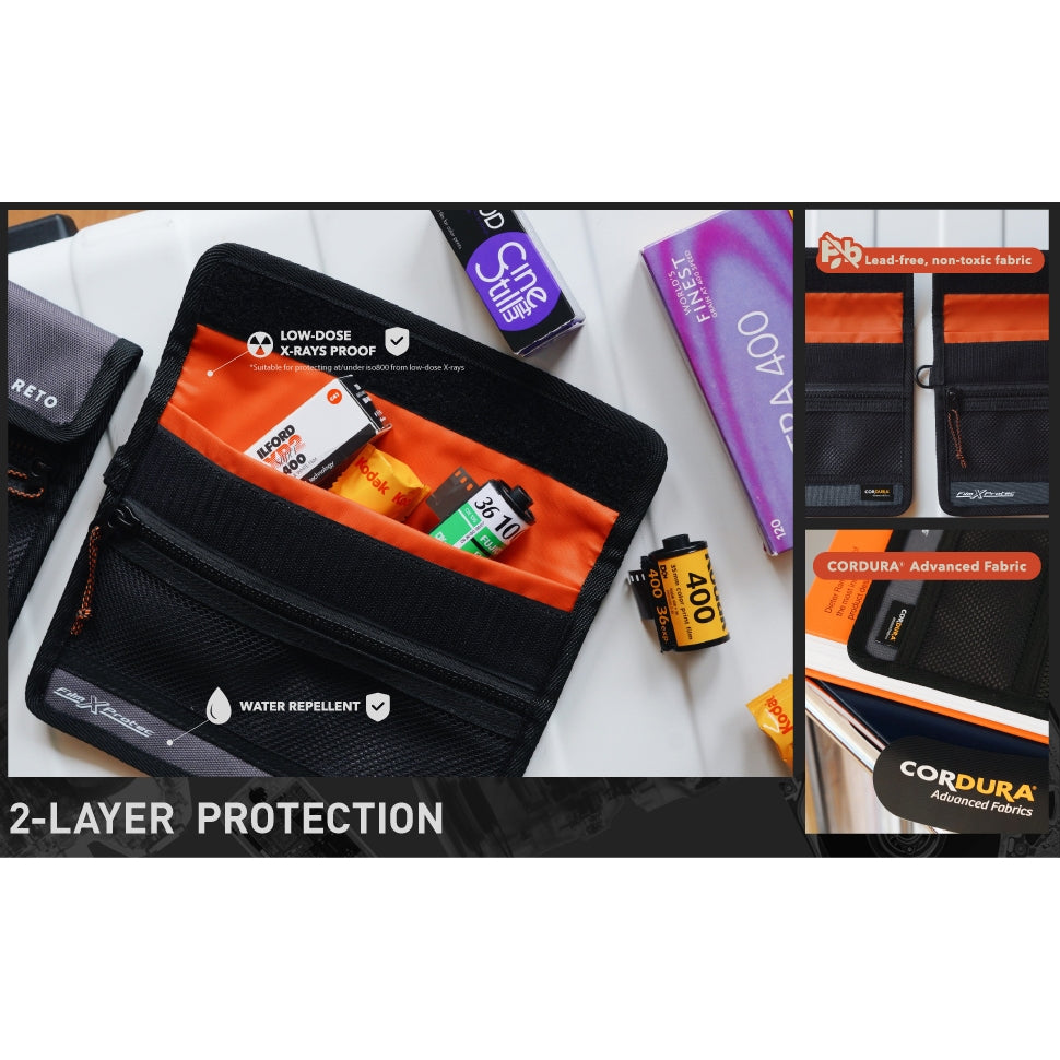 RETO Film X-Protec X-Ray Bag for 35mm film CORDURA Waterproof, X-Ray Proof, Lead-Free