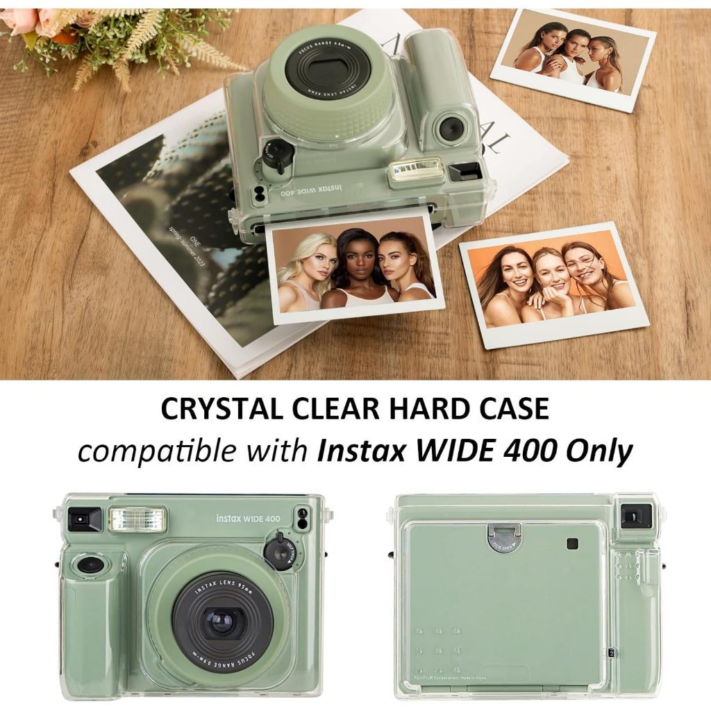 Fujifilm Instax Wide 400 Camera Transparent Crystal Clear Case