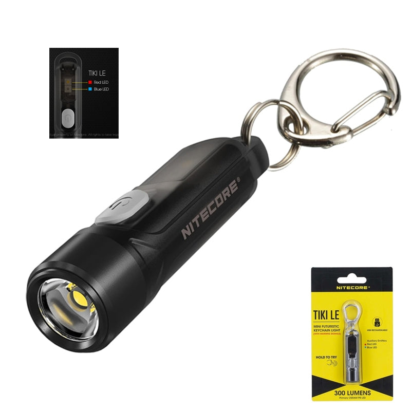 Nitecore TIKI / TIKI LE 300 Lumens USB-C Rechargeable Keychain Flashlight
