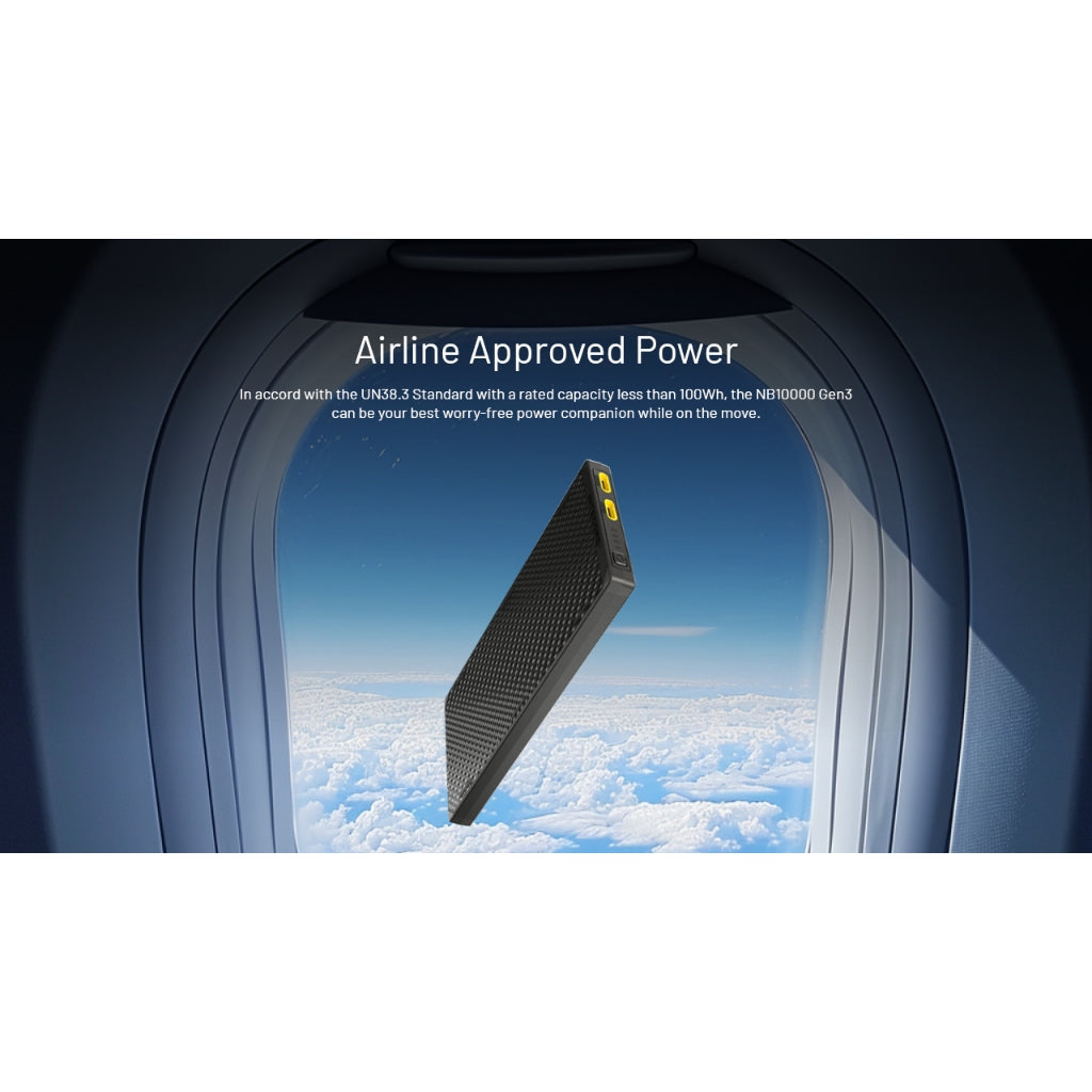 Nitecore NB10000 Gen 3 Ultra-Slim USB-C Power Bank - 18 Months Warranty