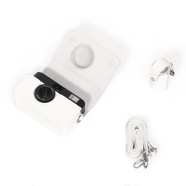 35mm Film Camera PU Leather Case Protector Camera Bag with Shoulder Strap for EKTAR H35 F9 Vibe