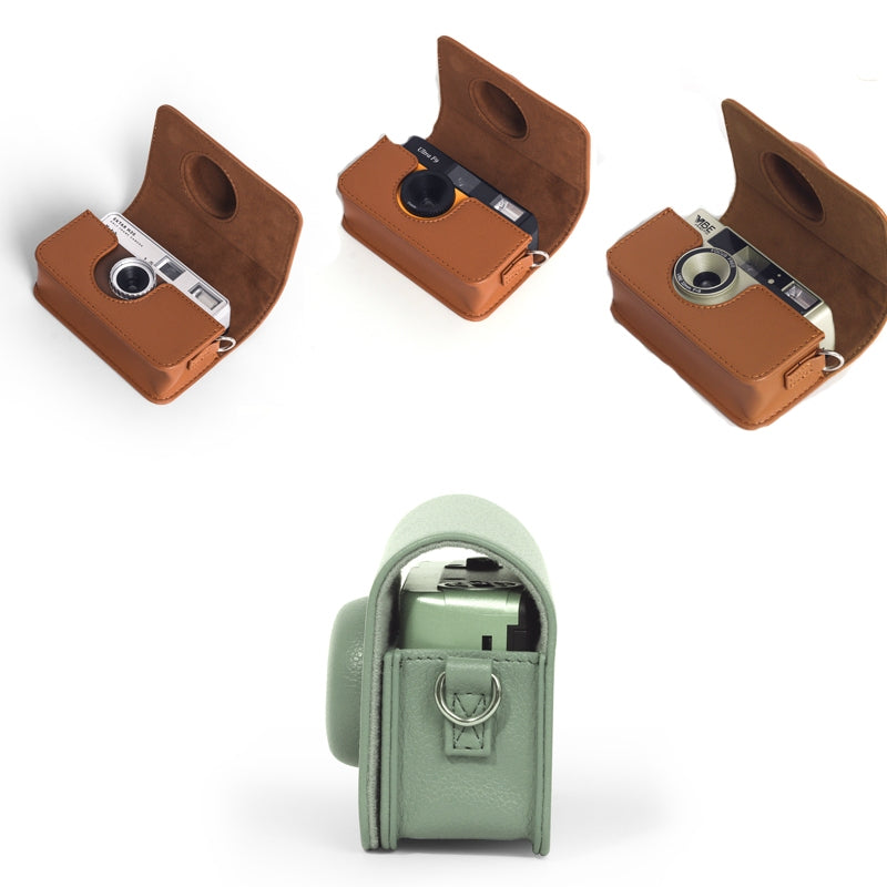 35mm Film Camera PU Leather Case Protector Camera Bag with Shoulder Strap for EKTAR H35 F9 Vibe