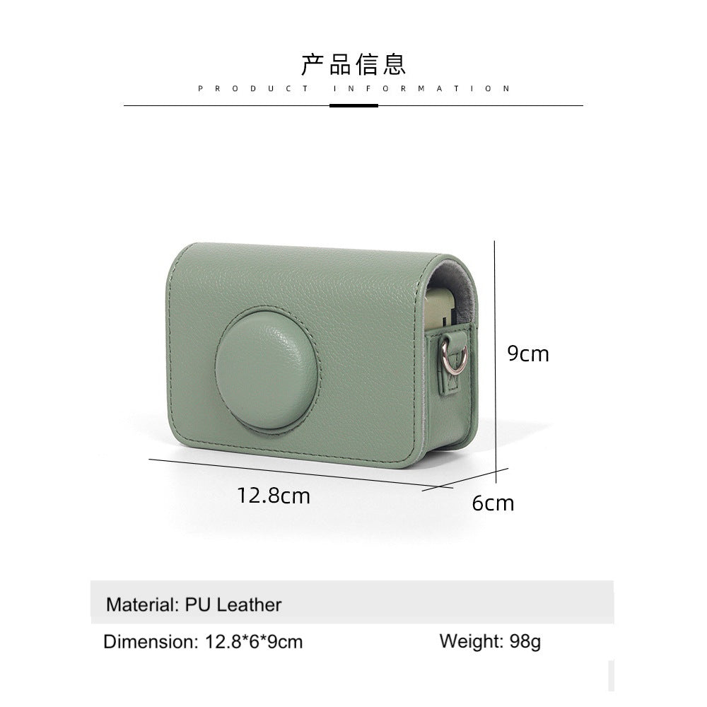 35mm Film Camera PU Leather Case Protector Camera Bag with Shoulder Strap for EKTAR H35 F9 Vibe