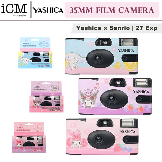 YASHICA Sanrio Disposable 35mm Film Camera Melody Kuromi Cinnamoroll