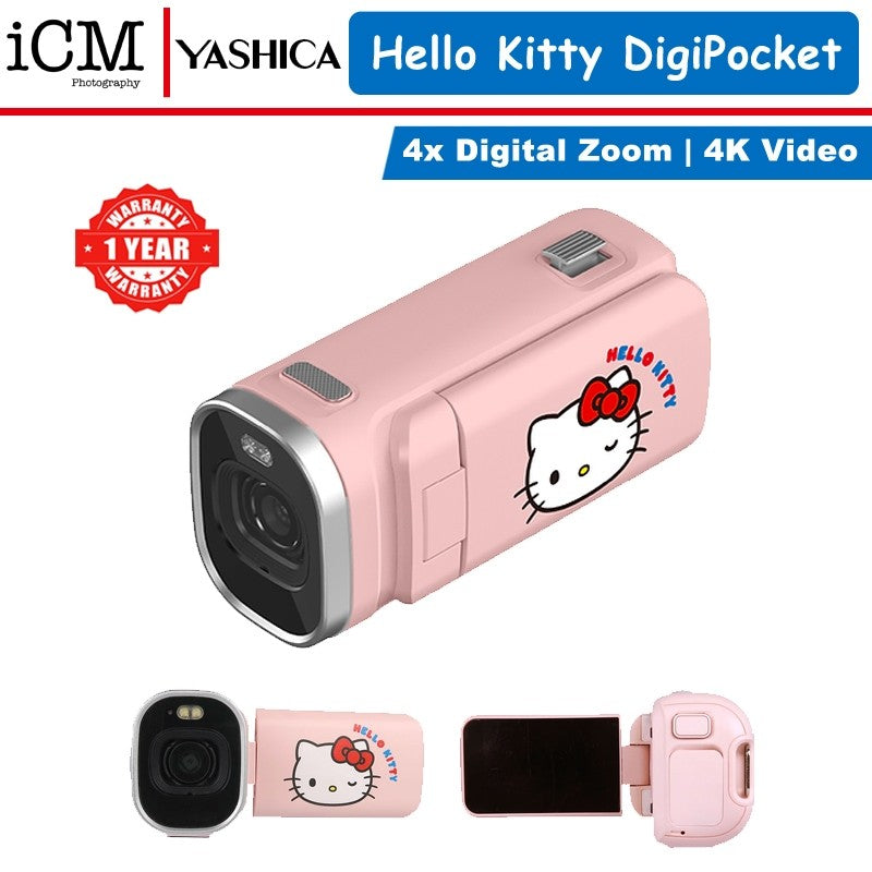 YASHICA Hello Kitty DigiPocket Camcorder Pink – ICM Photo Pte Ltd