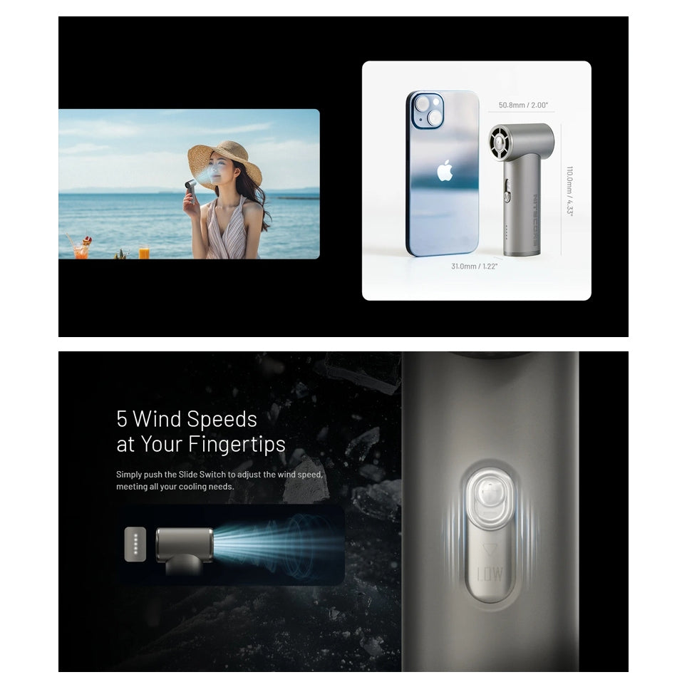 Nitecore NEF01 Mini High Speed Handheld Fan (4,000mAh)