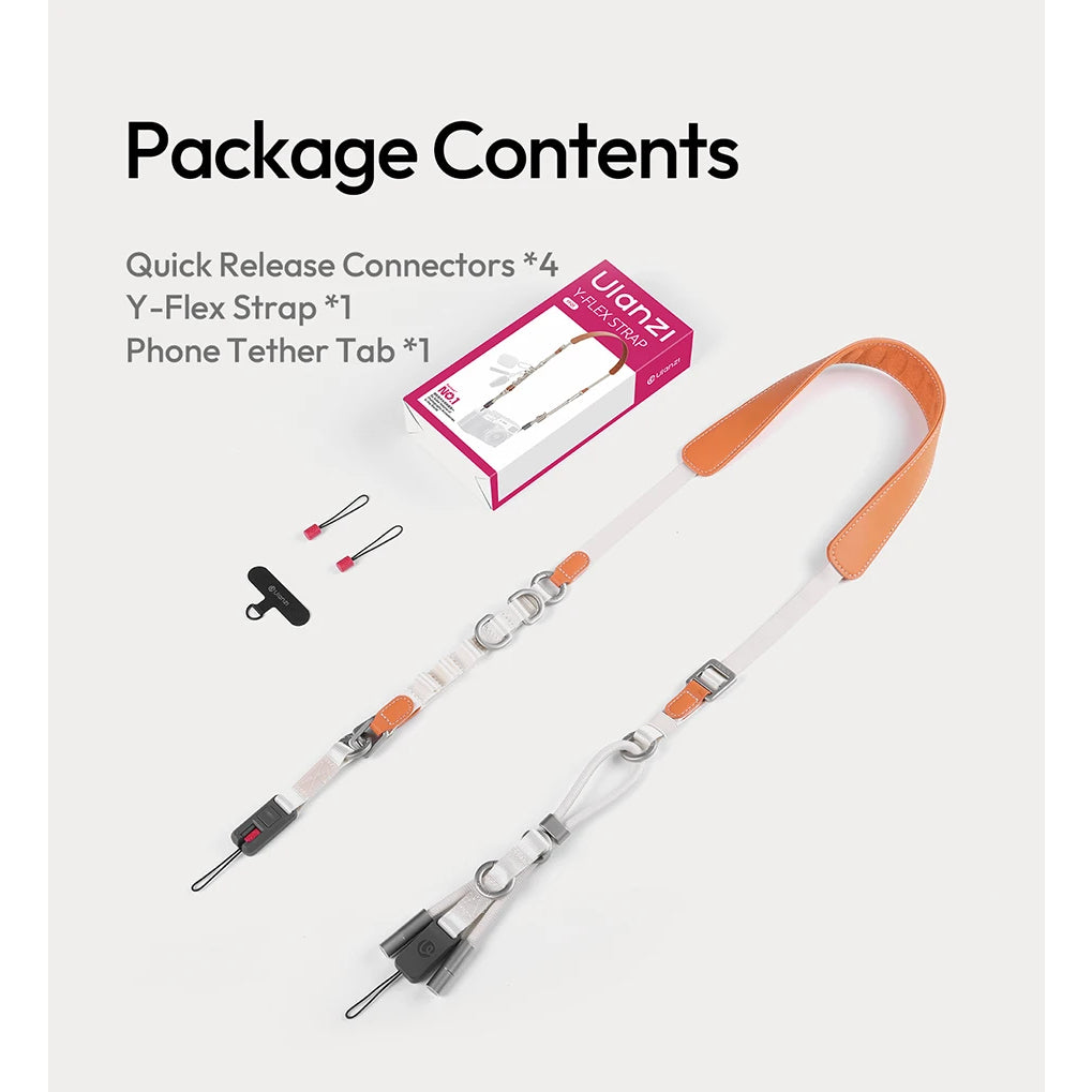 Ulanzi YF01 Y-Flex Strap with Quick Release Buckle 3-in-1 Camera Phone Strap with Charging Cable