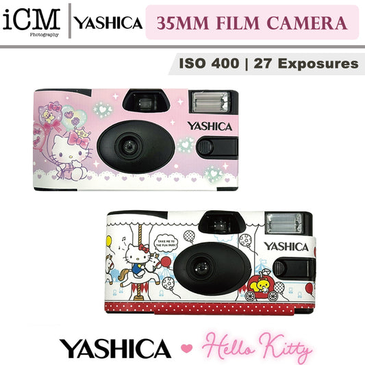 YASHICA Hello Kitty 35mm Single Use Film Camera Hello Kitty Playground Jewel land - 27 Exp