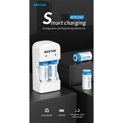 Beston Rechargable CR123 CR 123A Battery Charger Set