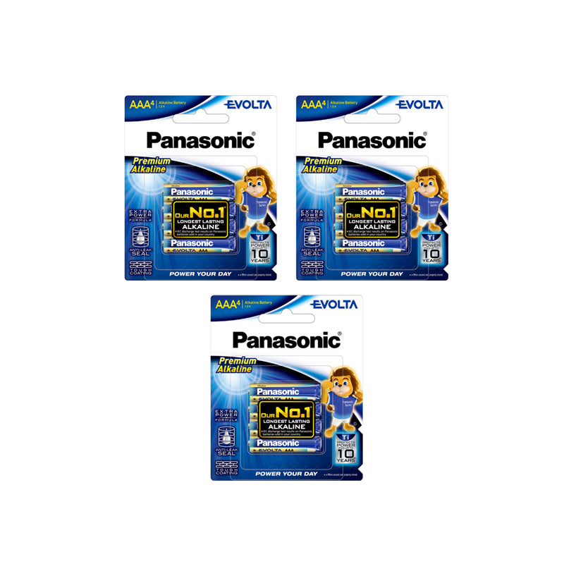 Panasonic EVolta 4pcs AAA Premium Alkaline Battery LR03EG/4B
