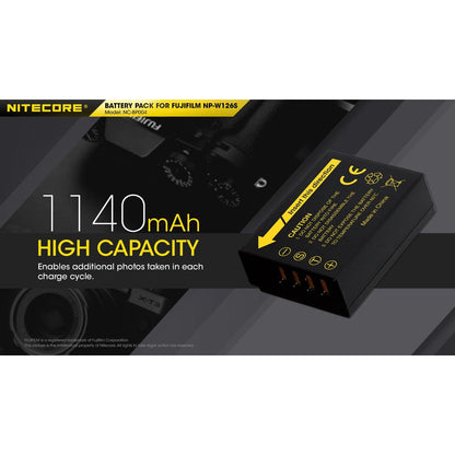 NITECORE FUJIFILM NP-W126S Replacement Camera Battery Pack (NC-BP004)
