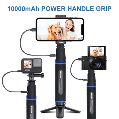 KingMa 10000mAh Power Bank Battery handle Grip Selfie Stick for Cameras, GoPro, Mobile Phone