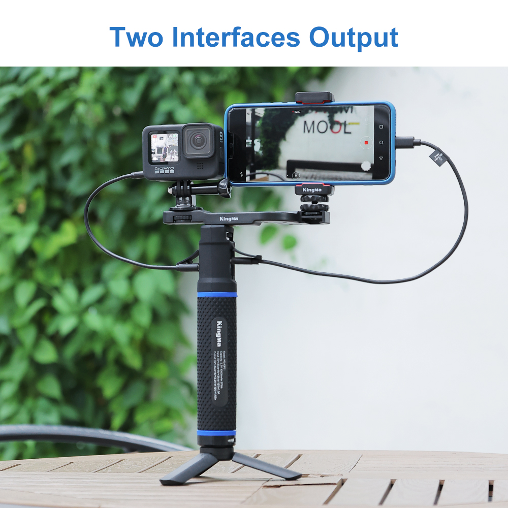 KingMa 10000mAh Power Bank Battery handle Grip Selfie Stick for Cameras, GoPro, Mobile Phone