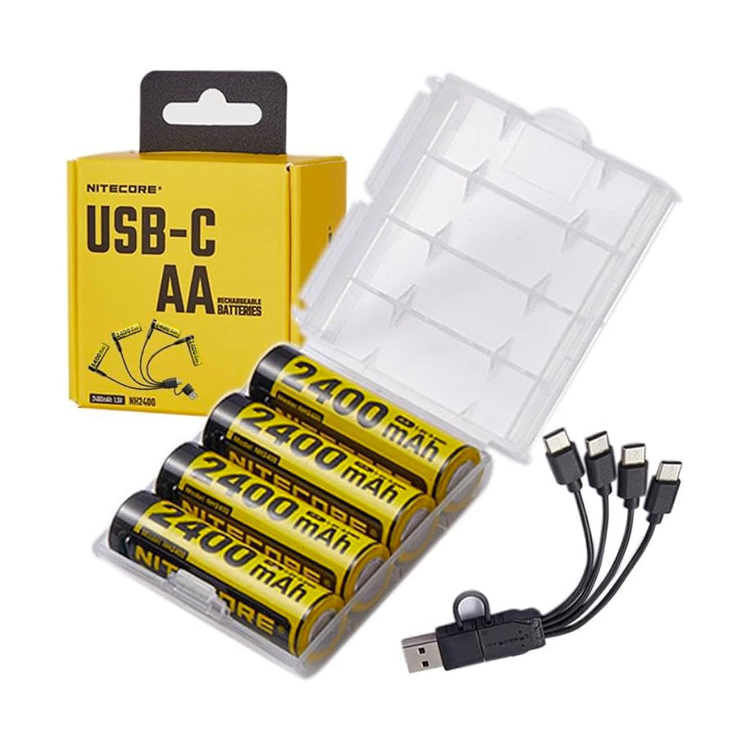 Nitecore NH2400 Rechargeable AA li-ion Battery USB-C 2400mAh