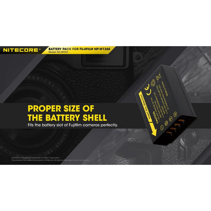 NITECORE FUJIFILM NP-W126S Replacement Camera Battery Pack (NC-BP004)