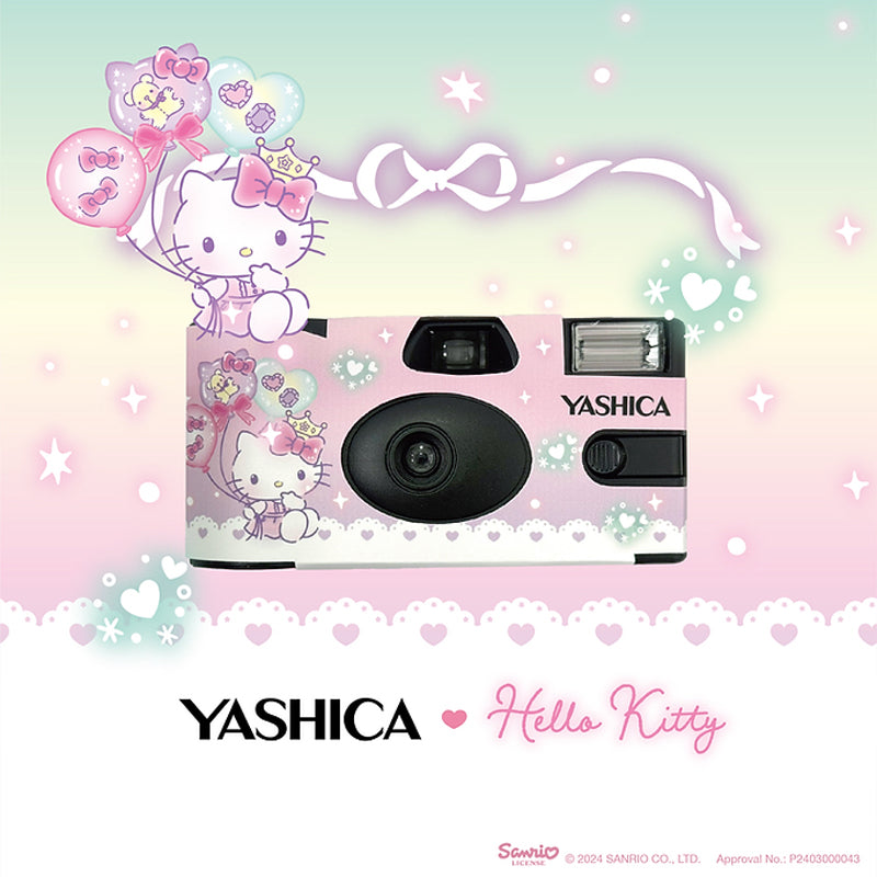 YASHICA Hello Kitty 35mm Single Use Film Camera Hello Kitty Playground Jewel land - 27 Exp