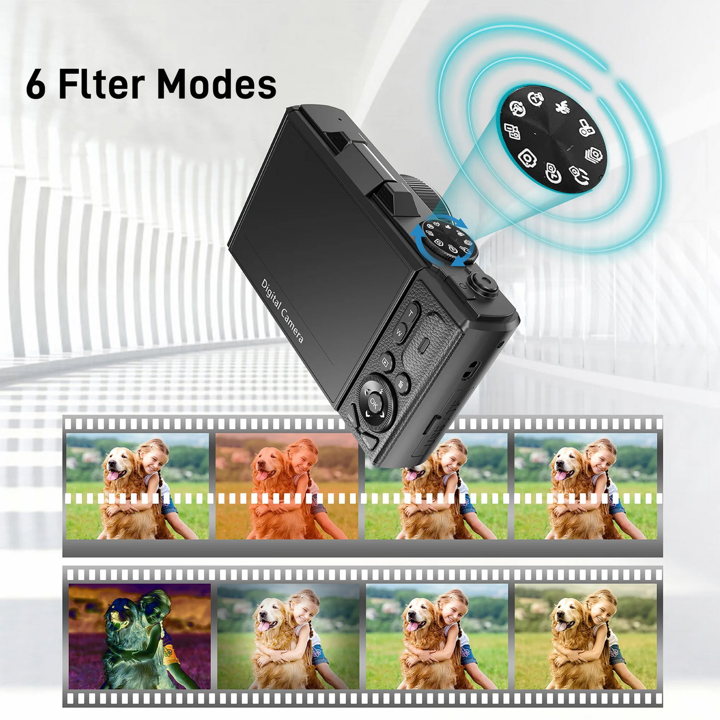 64MP Digital Camera 4K Video Vlogging YouTube Flip Screen 16X Zoom