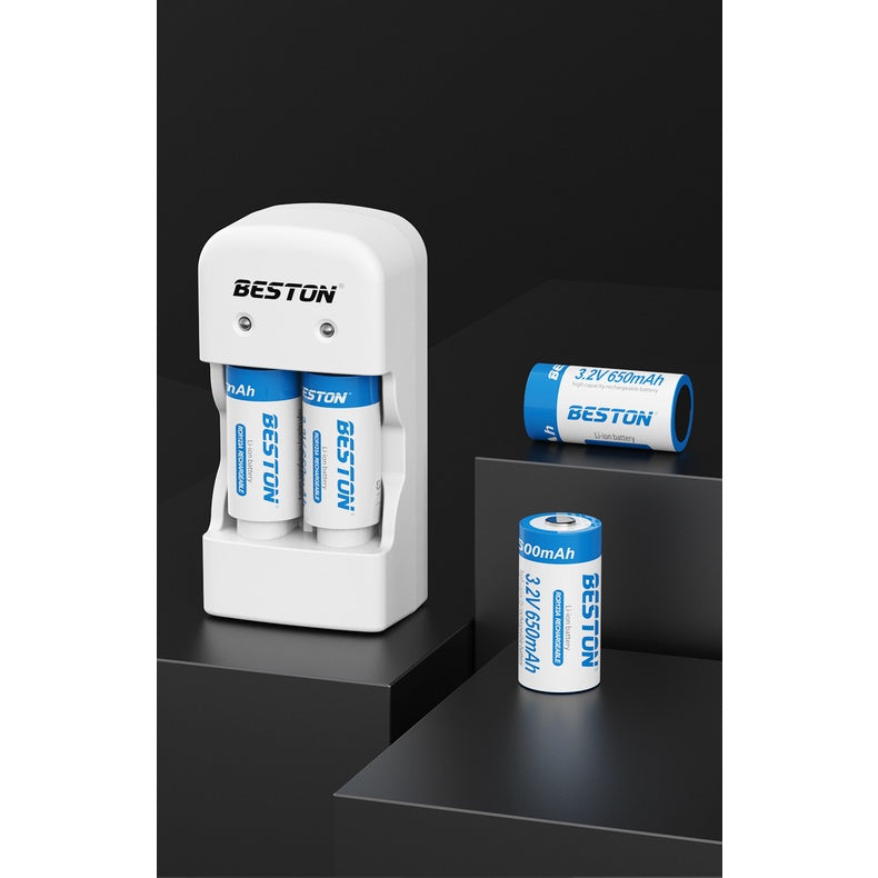 Beston Rechargable CR123 CR 123A Battery Charger Set