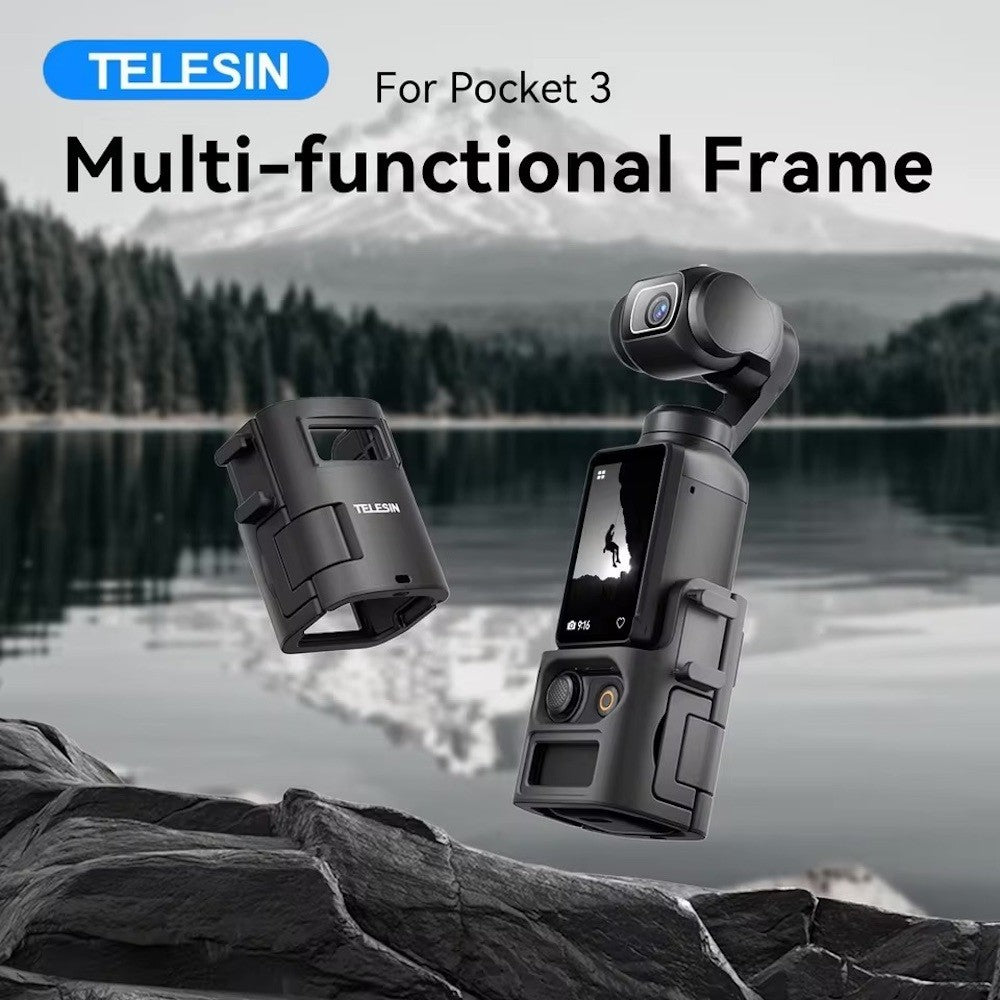 TELESIN DJI Pocket 4 3 Expansion Mount Frame Adapter