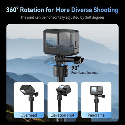 TELESIN Gopro Shorty Rechargeable Selfie Tripod Remote Control for GoPro Hero 13 12 11 10 9 MAX