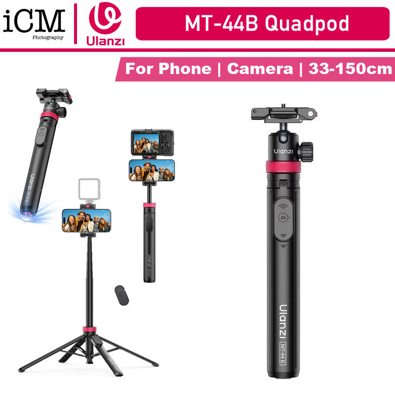 Ulanzi MT-44 B 2-in-1 Selfie Stick Tripod 150cm with Remote For Camera Phone
