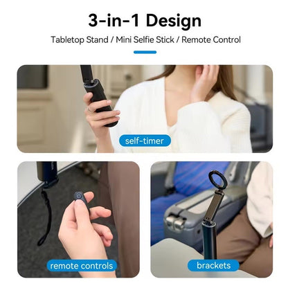 TELESIN Magnetic Phone Holder Travel Clamp Mount Stand Stick Bluetooth Remote Control