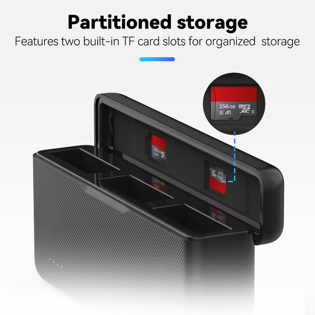 TELESIN DJI Osmo Action 4 3 Battery Charger Storage Case